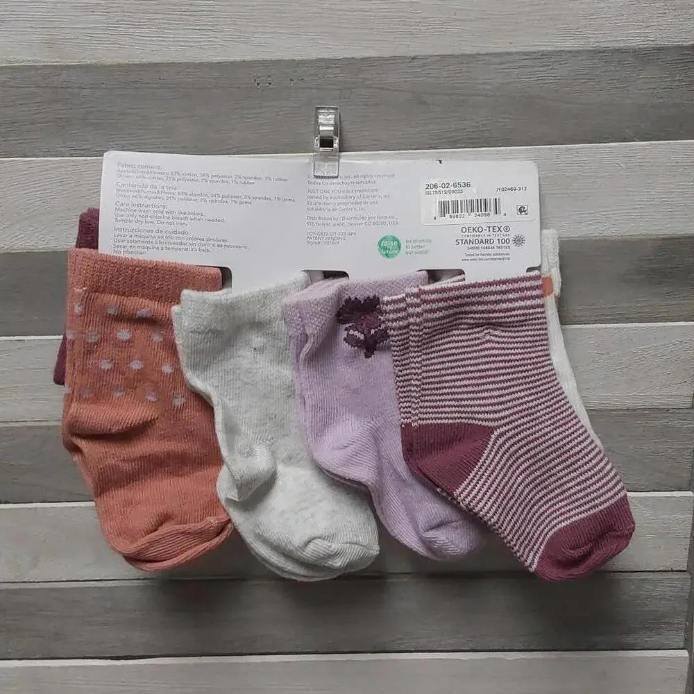 Baby Girls' 8pk Floral Crew Socks | Carters | 3-12 mos